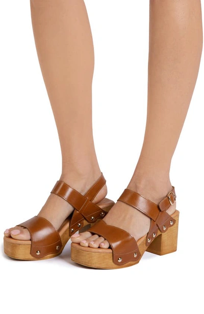 Penelope Chilvers Kampala Slingback Platform Sandal In Tan