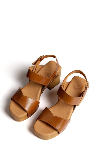 Penelope Chilvers Kampala Slingback Platform Sandal In Tan