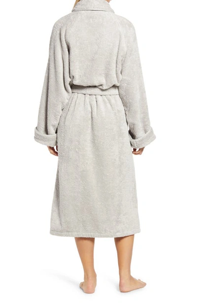 Shop Matouk Cairo Terry Robe In Pearl/pearl