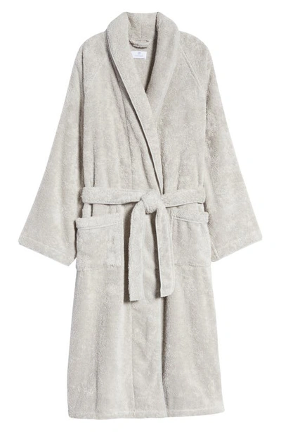 Shop Matouk Cairo Terry Robe In Pearl/pearl