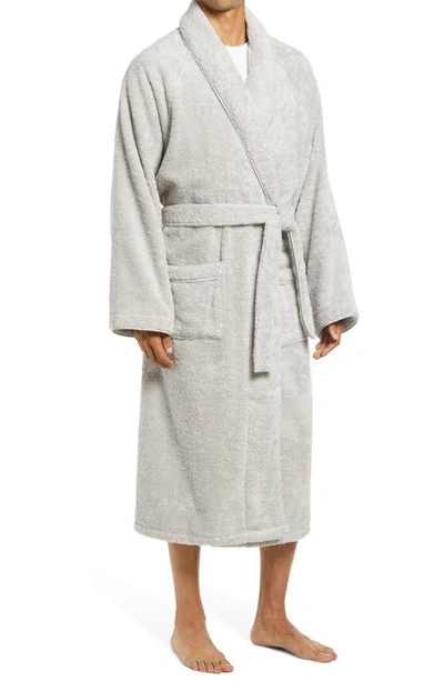 Shop Matouk Cairo Terry Robe In Pearl/pearl