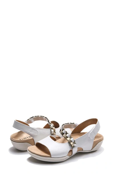 Shop Halsa Footwear Destiny Sandal In White/ Gold