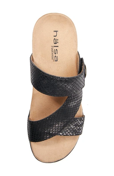 Shop Halsa Footwear Desiree Sandal In Black/ Silver