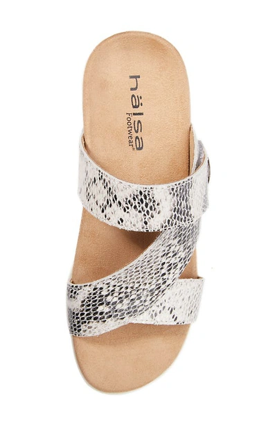 Shop Halsa Footwear Desiree Sandal In Beige/ Silver