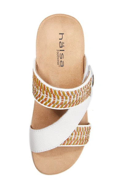 Halsa Footwear Desiree Sandal In White Multi