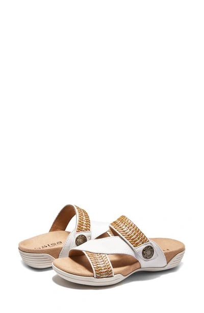 Shop Halsa Footwear Desiree Sandal In White Multi