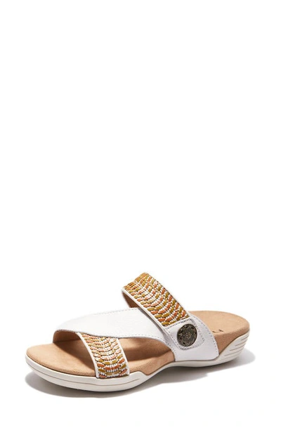 Shop Halsa Footwear Desiree Sandal In White Multi
