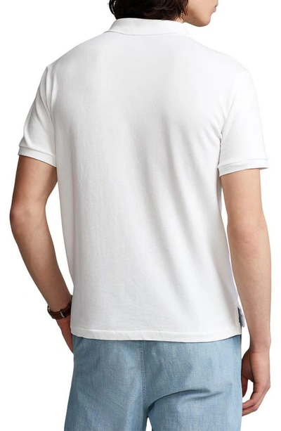 Polo Ralph Lauren Embroidered Logo Short-sleeve Polo Shirt In White