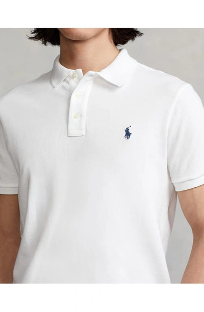 Polo Ralph Lauren Embroidered Logo Short-sleeve Polo Shirt In White