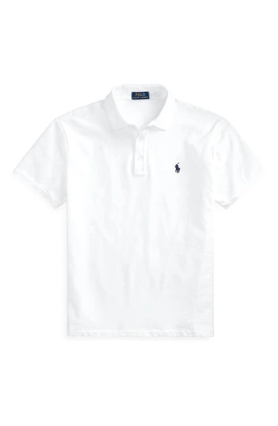 Polo Ralph Lauren Embroidered Logo Short-sleeve Polo Shirt In White
