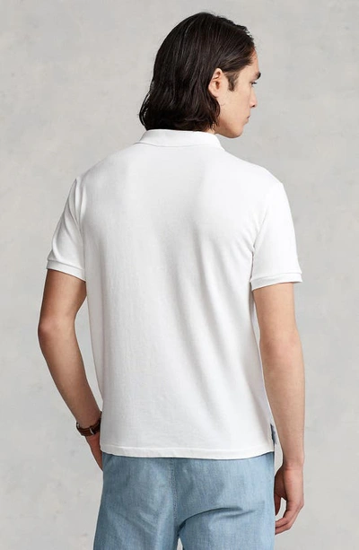 Polo Ralph Lauren Embroidered Logo Short-sleeve Polo Shirt In White