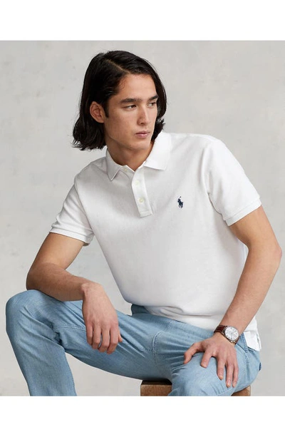 Polo Ralph Lauren Embroidered Logo Short-sleeve Polo Shirt In White