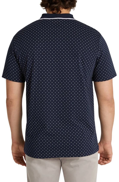 Shop Johnny Bigg Taylor Classic Fit Geo Print Cotton Polo In Navy