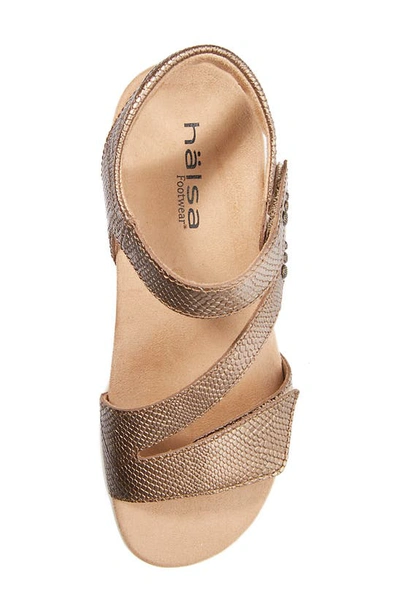 Shop Halsa Footwear Hälsa Footwear Hälsa Denia Ankle Strap Sandal In Bronze