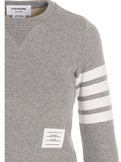 Shop Thom Browne 4 Bar Sweatshirt Gray