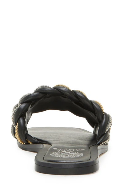 Vince Camuto Belmiya Metallic Beaded Braided Sandal In Black 01