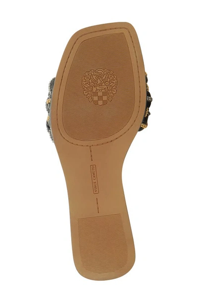 Vince Camuto Belmiya Metallic Beaded Braided Sandal In Black 01