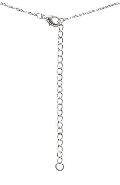 Shop Adornia Fine Sterling Silver Birthstone Halo Pendant Necklace In Silver - Pearl - June