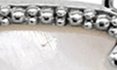 Adornia Fine Sterling Silver Birthstone Halo Pendant Necklace In Silver - Pearl - June
