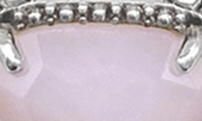Adornia Fine Sterling Silver Birthstone Halo Pendant Necklace In Silver - Opal - October