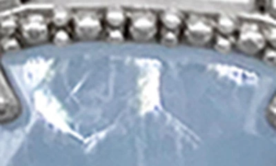 Shop Adornia Fine Sterling Silver Birthstone Halo Pendant Necklace In Silver - Aquamarine - March