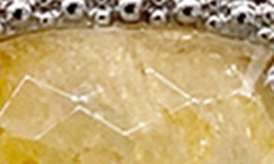 Shop Adornia Fine Sterling Silver Birthstone Halo Pendant Necklace In Silver - Citrine - November
