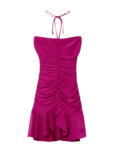 Shop Dondup Interlock Mini Dress In Pink & Purple