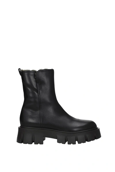 Shop Premiata Ankle Boots Leather Black