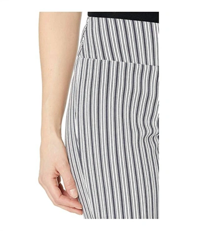 Shop Elliott Lauren Ship Shape Pull-on Pants With Back Slit Detail In Blue Stripe In White