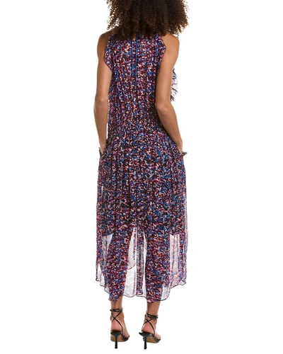 Isabel Marant Graphic-print Sleeveless Midi Dress In Blue