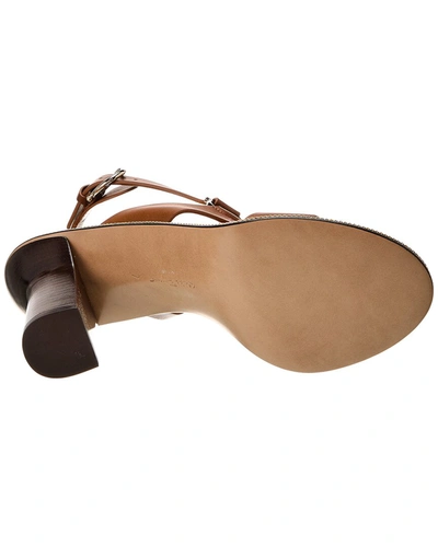 Shop Ferragamo Mapi Leather Sandal In Brown