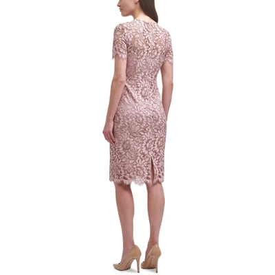 Shop Eliza J Womens Lace Midi Sheath Dress In Pink