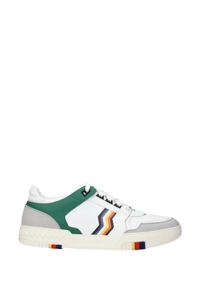 Shop Missoni Sneakers Acbc Leather White Pine Green