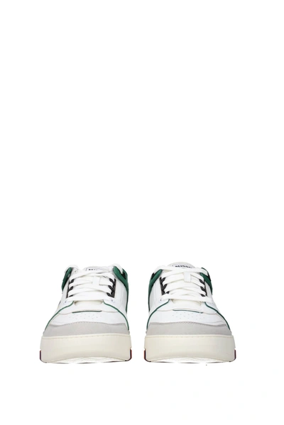 Shop Missoni Sneakers Acbc Leather White Pine Green