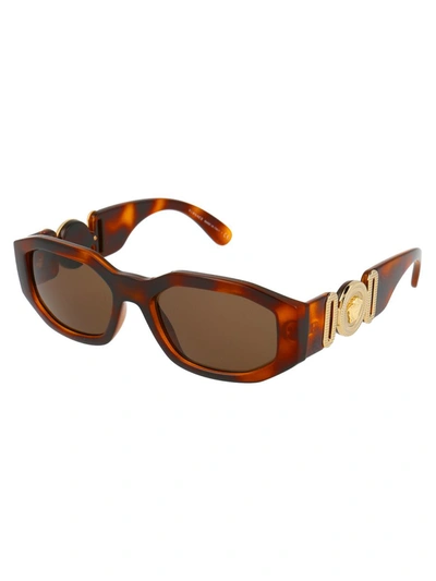 Shop Versace Sunglasses In 521773 Havana