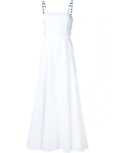 Rosie Assoulin 'gazelle' Colour Grommet Dress In White