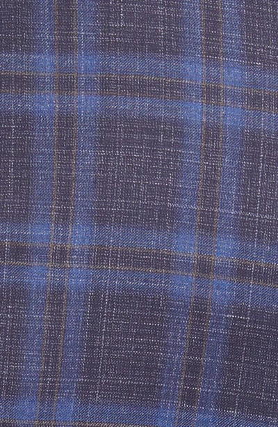 Shop Hickey Freeman Heritage Gold Plaid Wool Blend Sport Coat In Navy