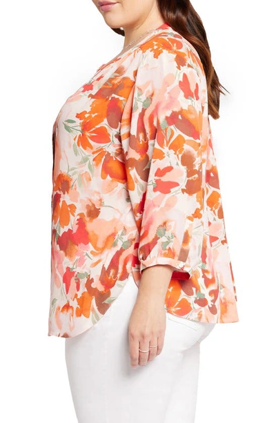 Nydj Semisheer Pintuck Blouse In Utopia