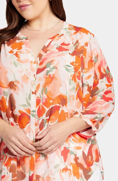 Nydj Semisheer Pintuck Blouse In Utopia
