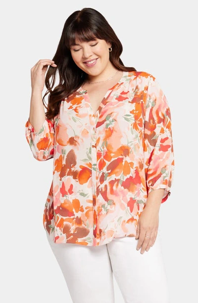 Nydj Semisheer Pintuck Blouse In Utopia