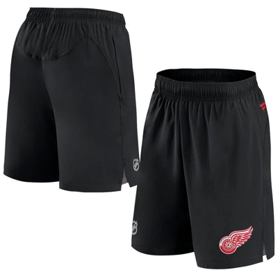 Shop Fanatics Branded Black Detroit Red Wings Authentic Pro Rink Shorts