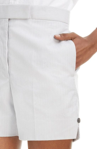 Shop Thom Browne Classic Pincord Back Strap Shorts In Medium Grey