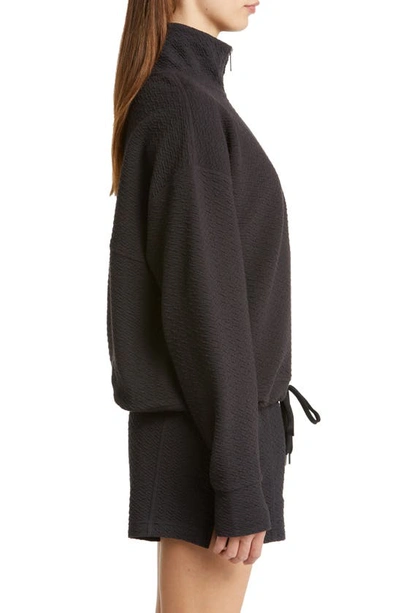 Shop Zella Revive Half Zip Sweatshirt In Black