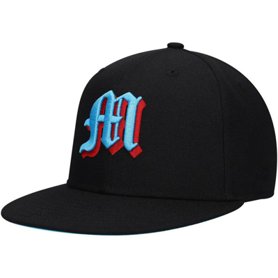 Rings & Crwns Black Miami Giants Team Fitted Hat