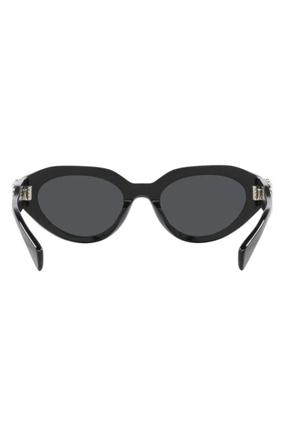 Shop Michael Kors Empire 53mm Oval Sunglasses In Black