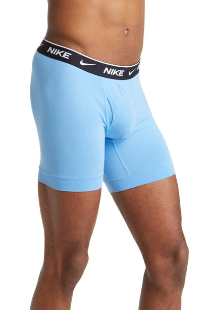 Shop Nike Dri-fit Essential Assorted 3-pack Stretch Cotton Boxer Briefs In Transparency Swoosh Print