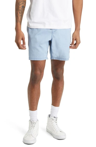 Shop Rvca Escape Solid Shorts In Deja Blue