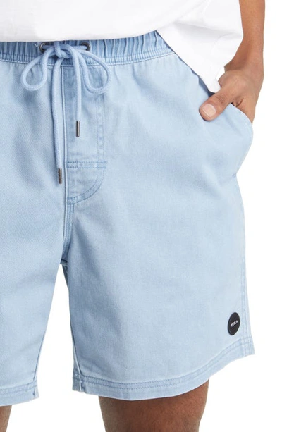 Shop Rvca Escape Solid Shorts In Deja Blue