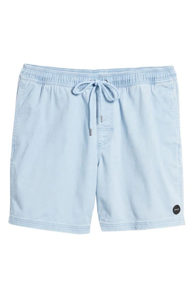 Shop Rvca Escape Solid Shorts In Deja Blue