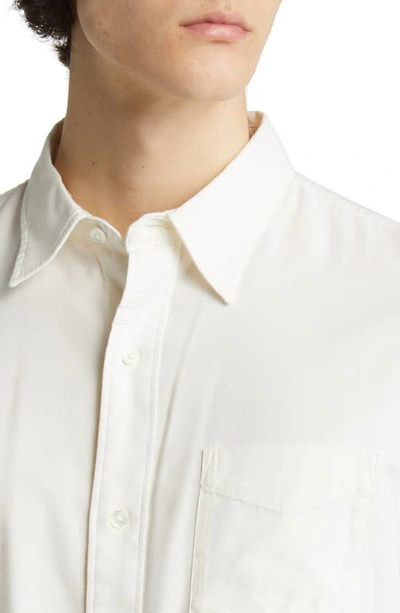 Shop Buck Mason Draped Twill Button-up Shirt In Natural